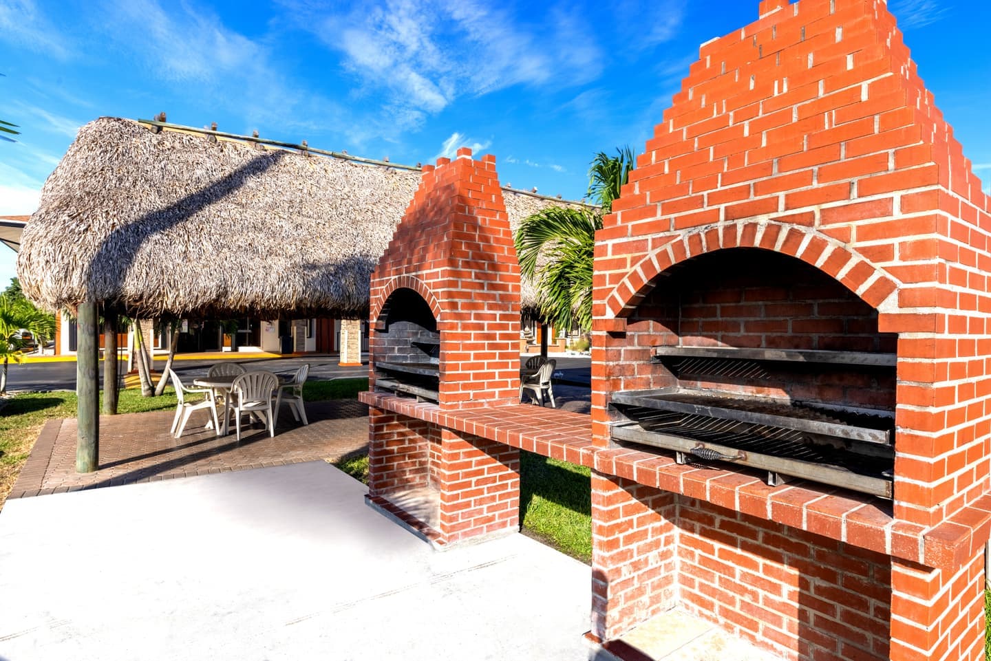 Guest BBQ pit — fire it up after a day exploring