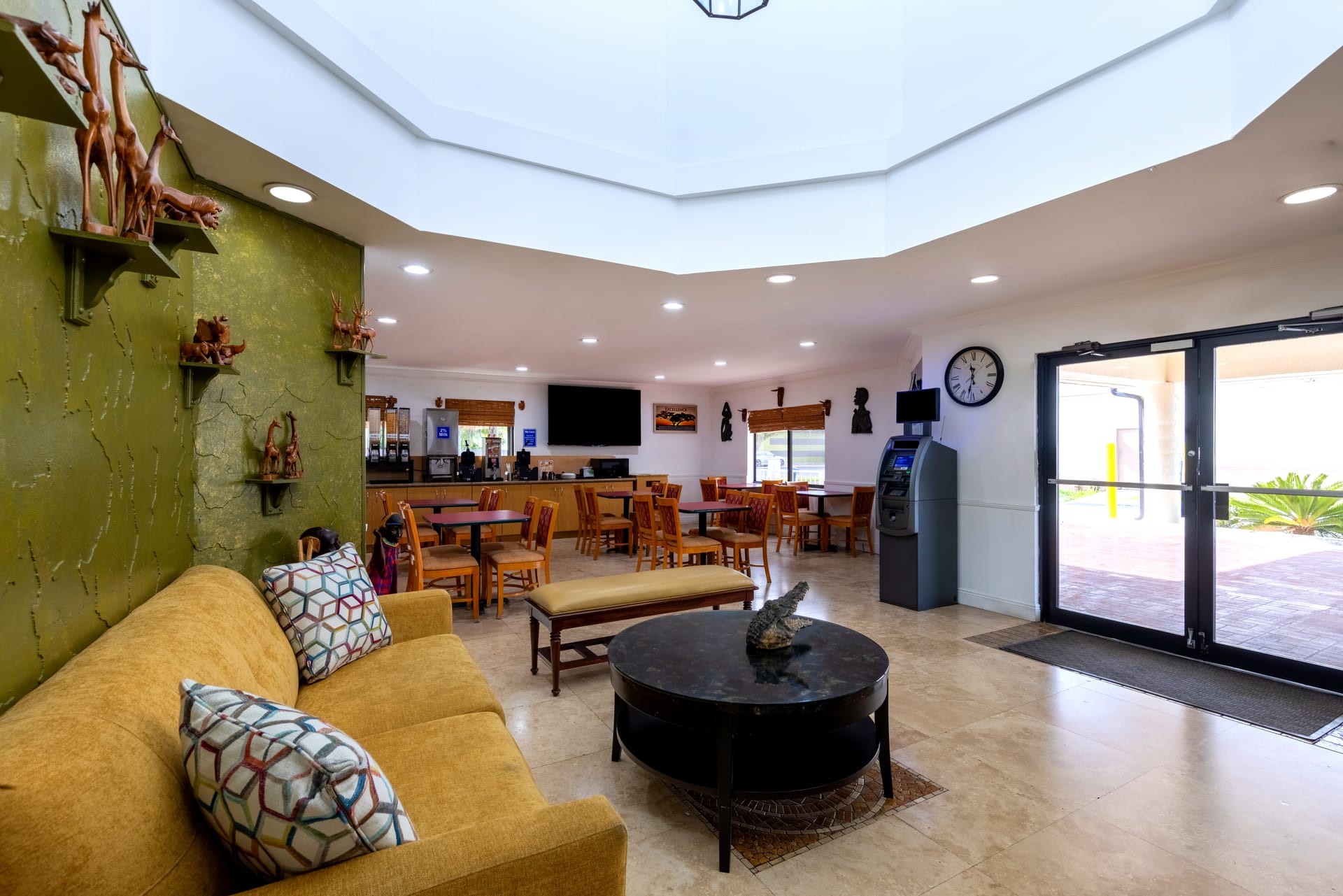 A bright, welcoming lobby — the first hello of your stay